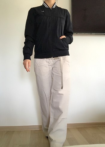 Nike Siyah Fermuarlı Bomber Kadın Mevsimlik Ceket - Görsel 13