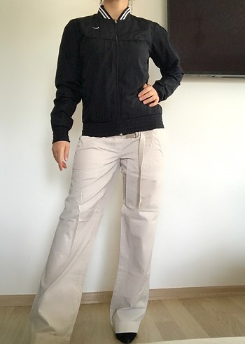 Nike Siyah Fermuarlı Bomber Kadın Mevsimlik Ceket - Görsel 12