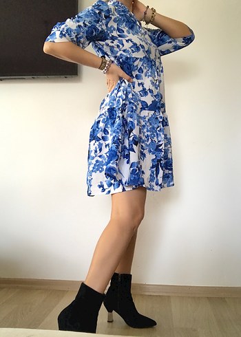 Desenli elbise - Görsel 16