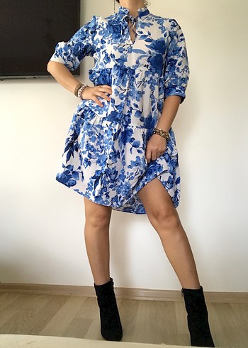 Desenli elbise - Görsel 15