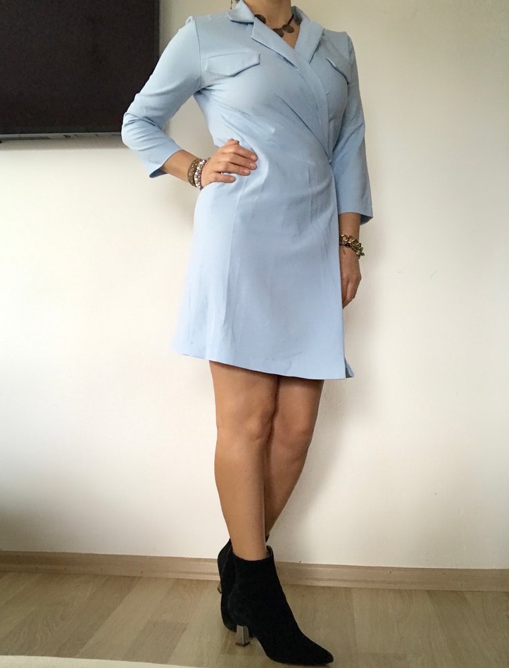 Mavi Kadın Elbise - Görsel 3