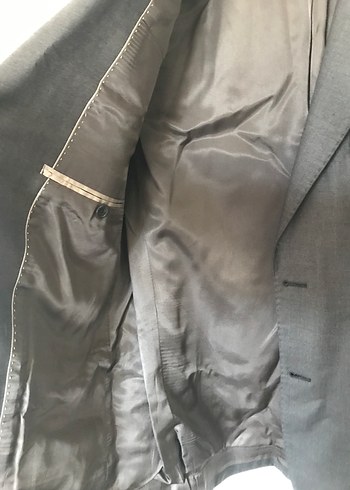 Klasik Kesim Gri Erkek Takım Elbise Ceketi - Görsel 7