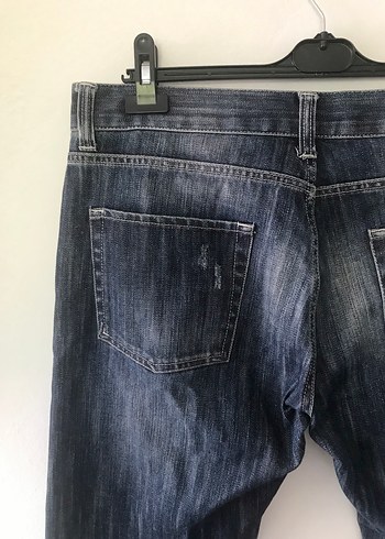 34 Beden gri Renk Düğmeli 32-34 Beden Erkek Denim Jean