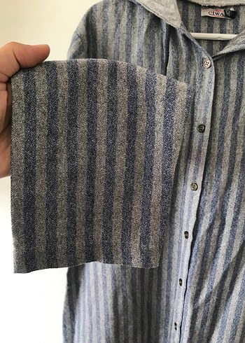 Çizgili düğmeli tunik - Görsel 11