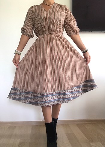 Desenli Elbise - Görsel 5