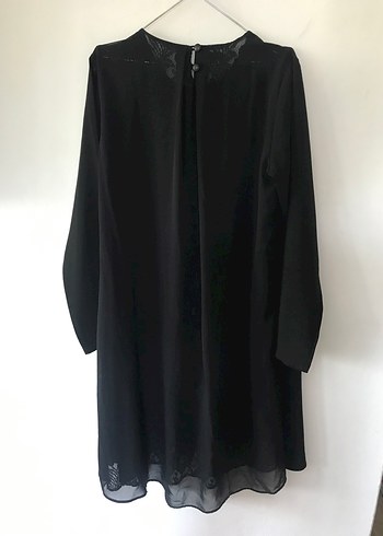 Siyah Uzun Çapraz Bağlama Tunik - Görsel 7