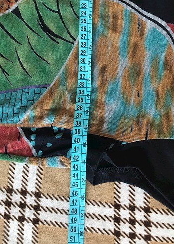 Desenli Bohem Yüksek Yaka Elbise - Görsel 11