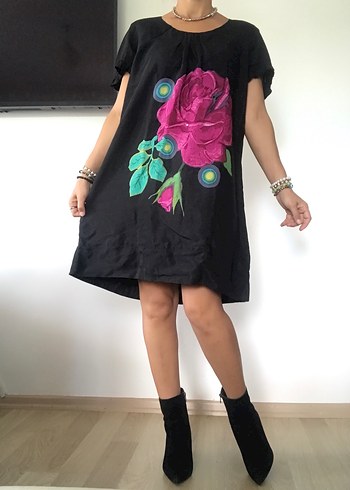 Desenli Elbise - Görsel 4