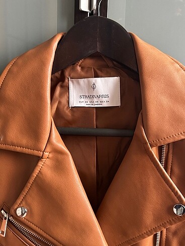 Stradivarius Stradivarius Kahverengi-Taba Deri Ceket