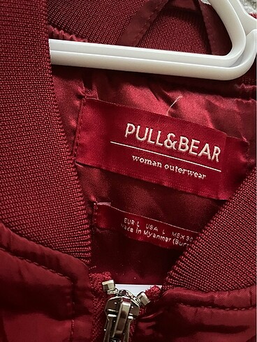Pull and Bear Bordo bomber ceket