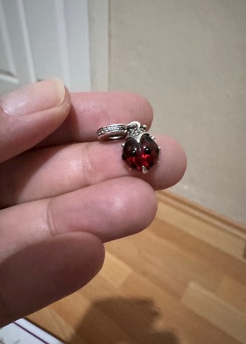 Beden kırmızı Renk Gri Minimalist Kadın Bileklik Kırmızı Uğur Böceği