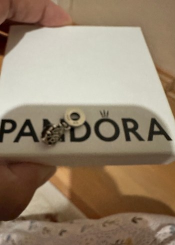 Pandora Gri Minimalist Kadın Bileklik Kırmızı Uğur Böceği