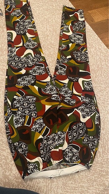 Beli lastikli yandan fermuarlı pantolon