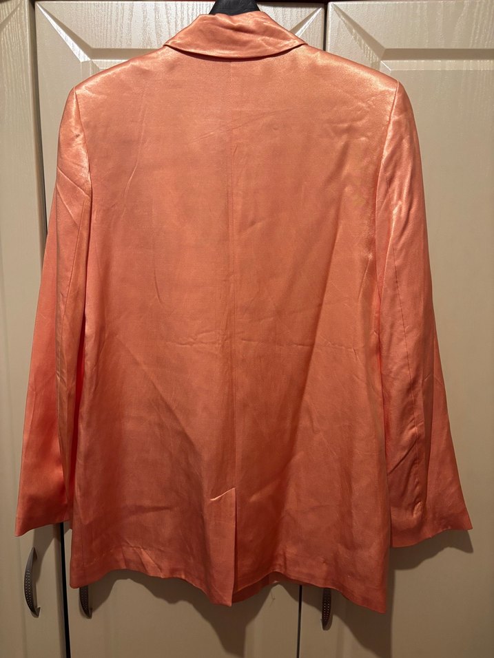 Parlak Pembe Kadın Midi Blazer Ceket - Görsel 3