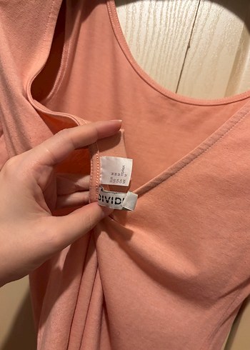 H&M Pembe Uzun Kollu Basic Kadın Body