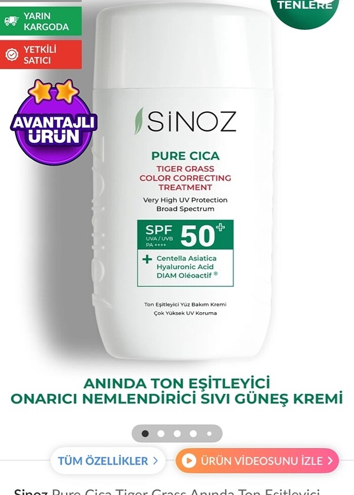 Sinoz renkli cilt tonu eşitleyici güneş kremi - Görsel 2