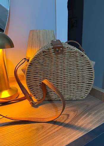 Bej Nakışlı Bohem Örgü Kadın Çantası - Görsel 2