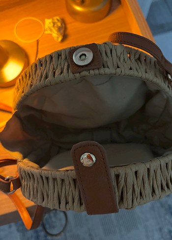 Bej Nakışlı Bohem Örgü Kadın Çantası - Görsel 3