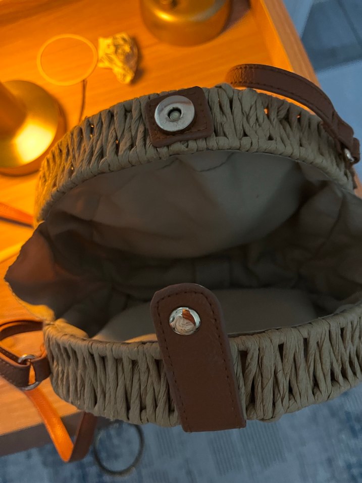 Bej Nakışlı Bohem Örgü Kadın Çantası - Görsel 3