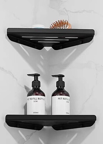 2 Katlı Banyo Için Köşeli Metal Raflar.