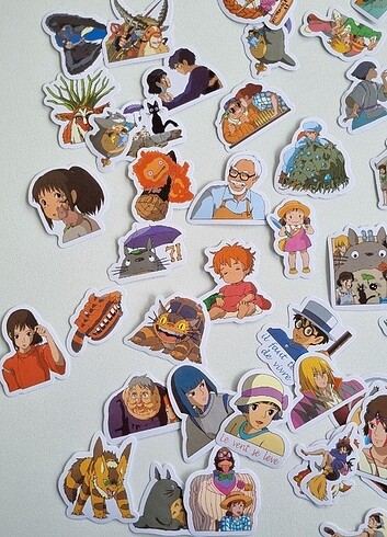  100 parça miyazaki ghibli anime sticker