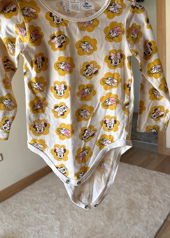 Sarı Desenli Uzun Kollu Bebek Body - Görsel 2