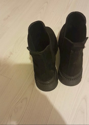 Siyah Süet Topuklu Günlük Bot - Görsel 3