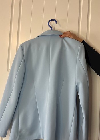Mavi Düğmeli Kadın Blazer Ceket - Görsel 2