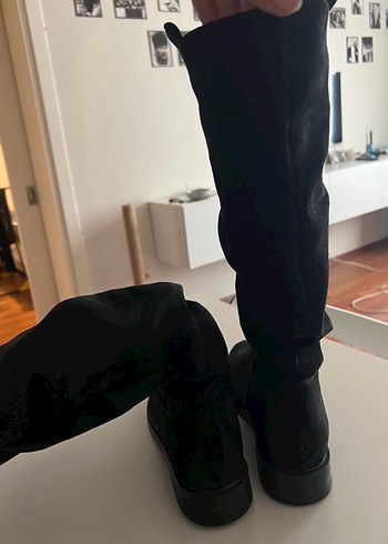 Siyah Süet Çizme - Görsel 3