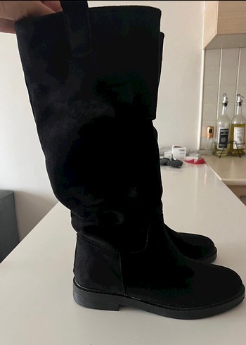 Siyah Süet Çizme - Görsel 2