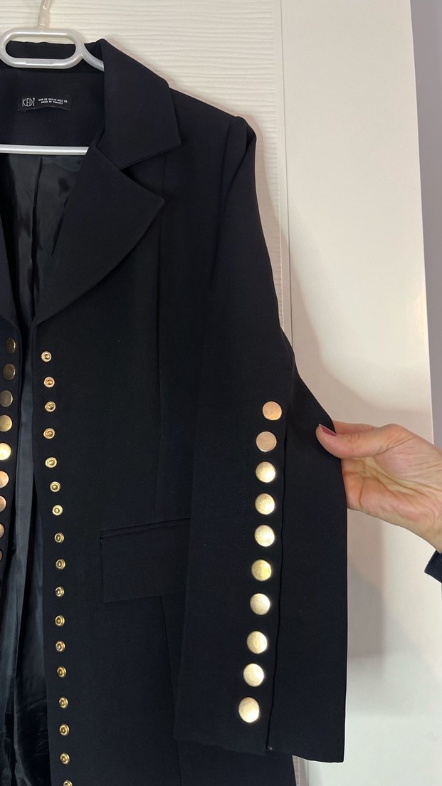 Siyah ceket elbise - Görsel 2