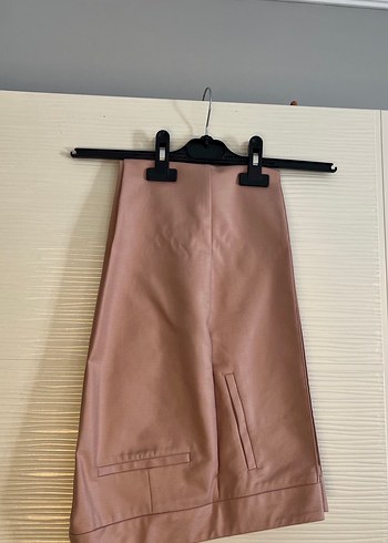 Drapeli Bej Süet Kadın Pantolon - Görsel 2