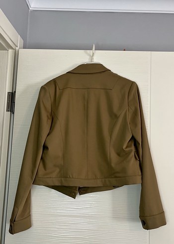 Bej Düğmeli Kadın Blazer Ceket - Görsel 3