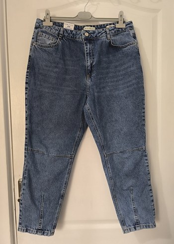 44 Beden Kadın Mavi Regular Fit Midi Kot Pantolon