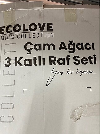 Çam Ağacı 3 Katlı Raf