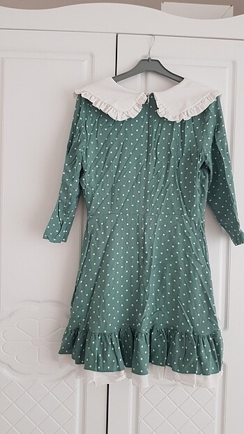 38 Beden yeşil Renk Vintage elbise
