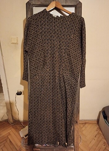 m Beden sarı Renk Vintage kışlık elbise
