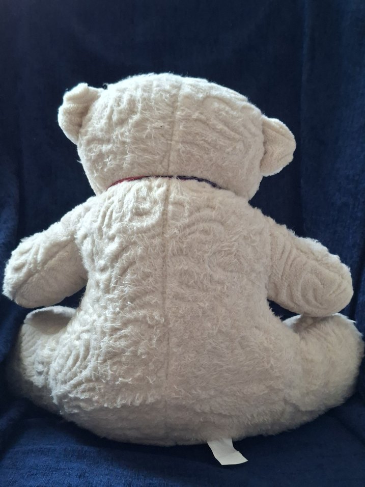 Beyaz peluş ayıcık oyuncak - Görsel 2