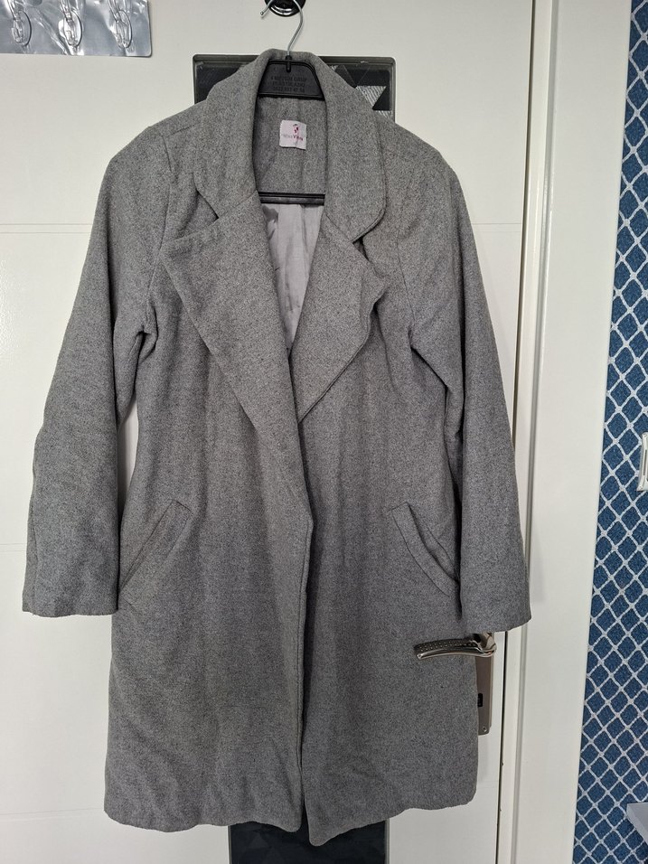 Gri Uzun Klasik Kaban - Görsel 2