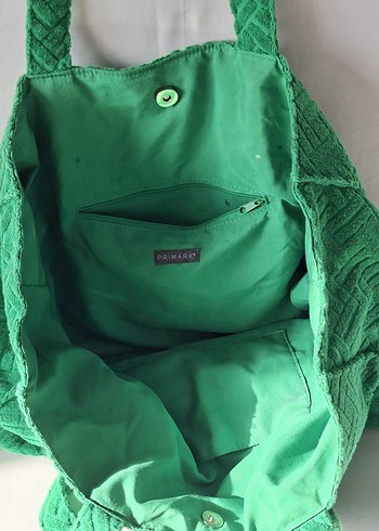 Yeşil Fermuarlı Bohem Kadın Çantası - Görsel 2