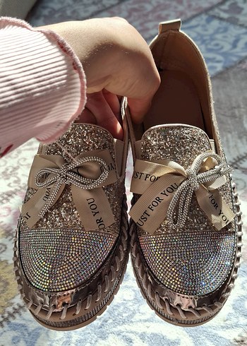 Kadın Parlak Payetli Dolgu Topuklu Espadril - Görsel 3