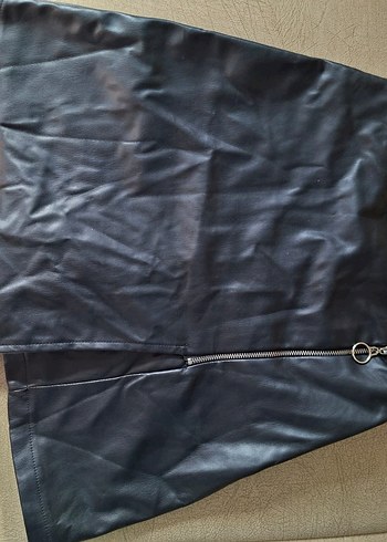 Siyah Deri Biker Kadın Pantolon - Görsel 2