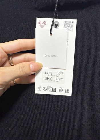 Zara Siyah Boğazlı İnce Triko Kadın Kazak