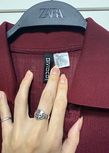 s Beden Bordo Kısa Kollu Polo Tişört