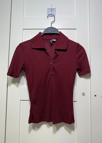 Bordo Kısa Kollu Polo Tişört
