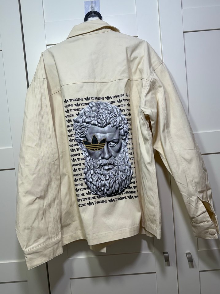 Erkek Beyaz Pamuk Overshirt - Görsel 5