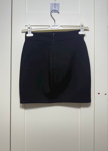 Siyah Kadın Mini Kalem Etek - Görsel 2