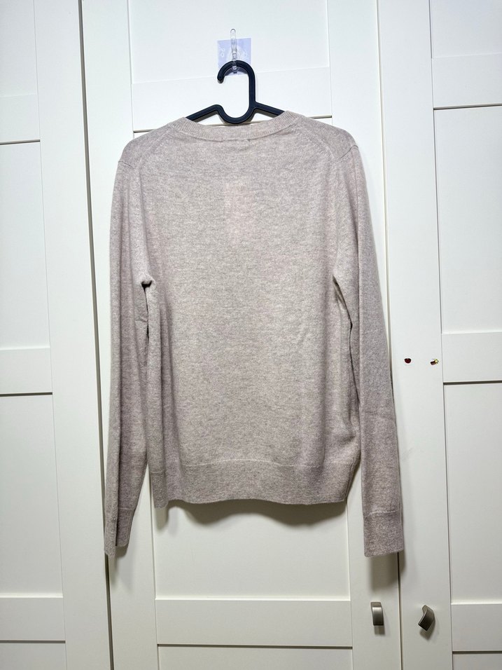 Bej Kadın kaşmir Kazak, Yuvarlak Yaka - Görsel 4