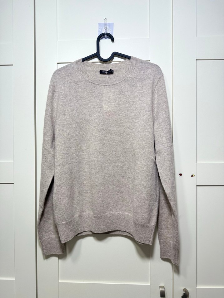 Bej Kadın kaşmir Kazak, Yuvarlak Yaka - Görsel 3