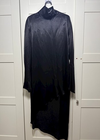 Siyah Uzun Kollu Uzun Kesim Kadın Tunik - Görsel 4